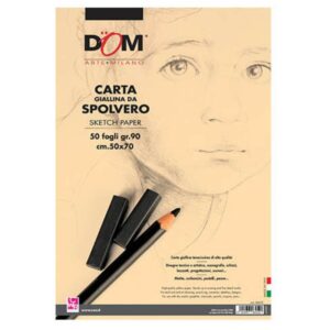Carta da spolvero gialla 90g per disegno e schizzi – CWR – 50 x 70 cm