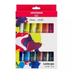 Set Colori Acrilici Amsterdam – 12 Tubi da 20 ml per Paesaggi