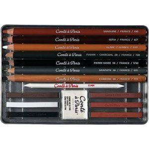 Set Schizzo Conté à Paris, 15 Pezzi Assortiti - 3
