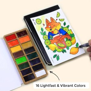 Viviva Watercolors – Set di Acquerelli 16 Colori - 5