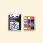 Viviva Metallic Watercolors – Set di 15 Colori Metallizzati Su Tavolozza di Sughero
