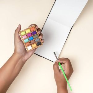 Viviva Metallic Watercolors – Set di 15 Colori Metallizzati Su Tavolozza di Sughero - 3