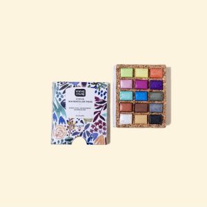 Viviva Metallic Watercolors – Set di 15 Colori Metallizzati Su Tavolozza di Sughero - 6
