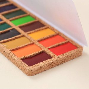 Viviva Watercolors – Confezione in Sughero set di Acquerelli 24 colori - 4