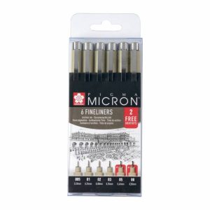 foto di Sakura Pennarelli Professionali: Sakura Pigma Micron Fineliners - 4 + 2 Gratuiti