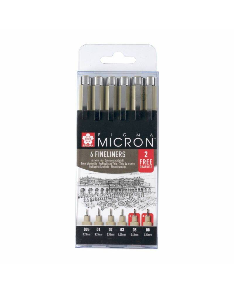 foto di Sakura Pennarelli Professionali: Sakura Pigma Micron Fineliners - 4 + 2 Gratuiti