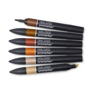 foto di Set 6 Pennarelli Promarker Winsor & Newton Colori, Toni Carne 2