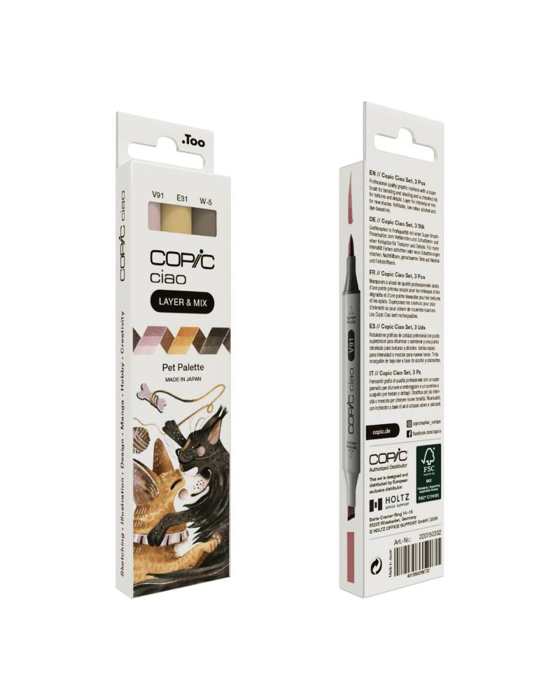 Set Marker Copic Ciao Pet Palette – per illustrazioni di animali - 3