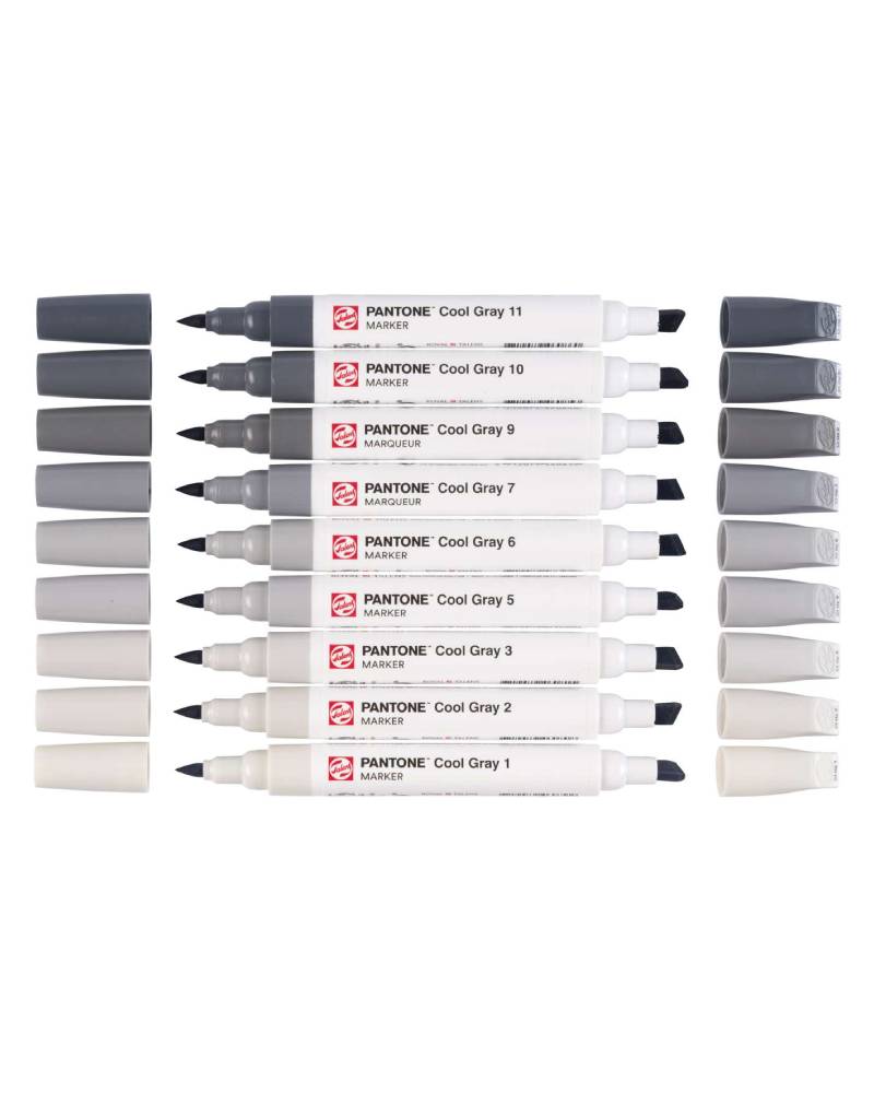 Set Royal Talens Pantone Marker, 9 Tonalità Grigio Freddo - 2