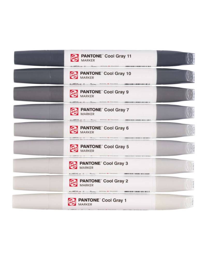 foto di Set Royal Talens Pantone Marker, 9 Tonalità Grigio Freddo