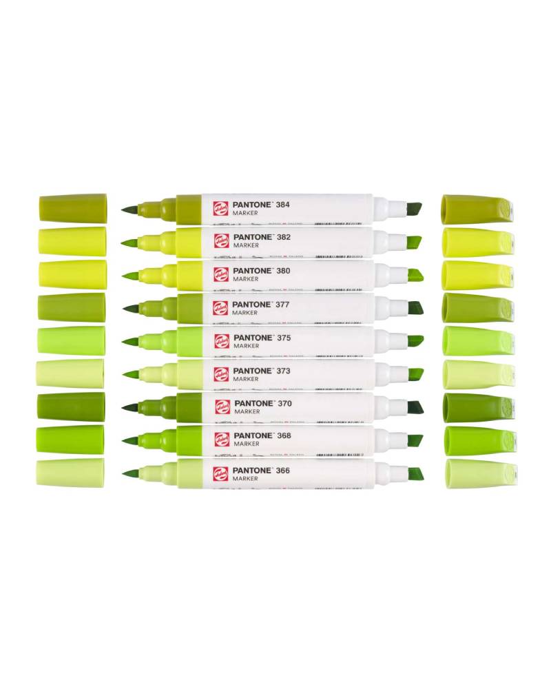 Set Royal Talens Pantone Marker, 9 Tonalità Verde Giallo - 2