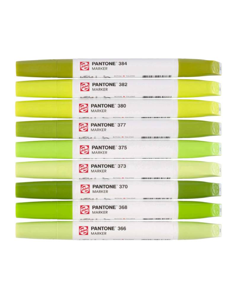 foto di Set Royal Talens Pantone Marker, 9 Tonalità Verde Giallo