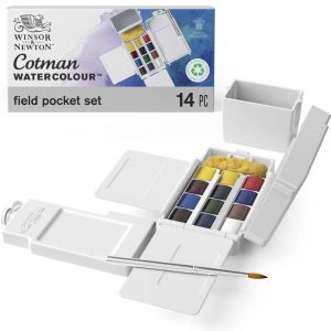 Acquerelli Cotman Winsor & Newton Field Set – 14pz - 1