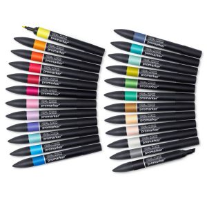 Set 24 Pennarelli ProMarker Winsor & Newton – Art & Illustration - 1