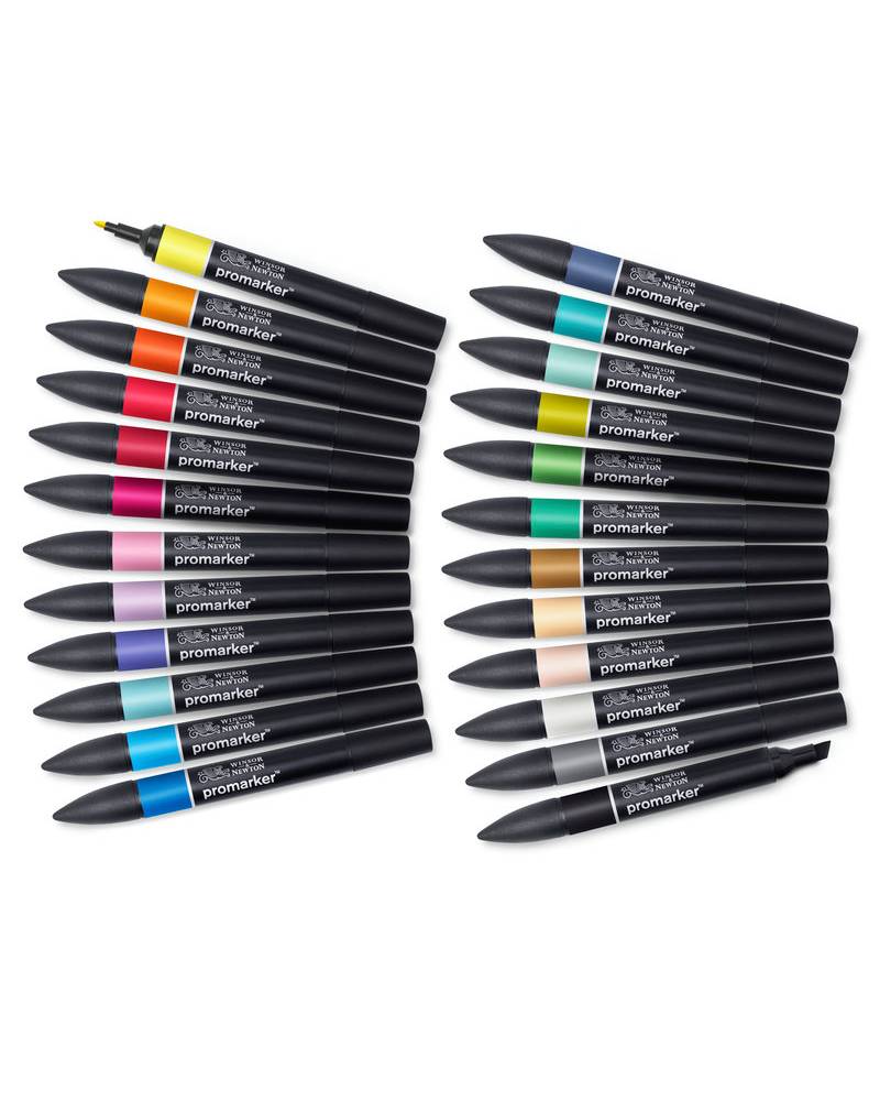 Set 24 Pennarelli ProMarker Winsor & Newton – Art & Illustration - 1