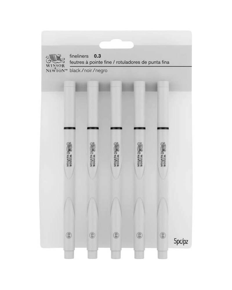 foto di Set Pennarelli Winsor & Newton - Fine Liner Neri con Punte 0.3 mm