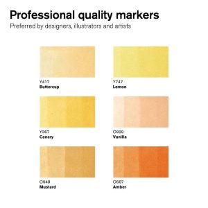 Set 6 Pennarelli Promarker Winsor & Newton – Toni Gialli - 1
