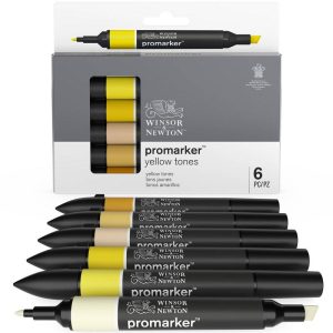 Set 6 Pennarelli Promarker Winsor & Newton – Toni Gialli - 2