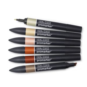 foto di Set 6 Pennarelli Promarker Winsor & Newton - Toni Terra