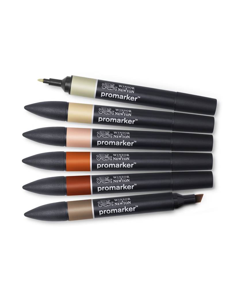foto di Set 6 Pennarelli Promarker Winsor & Newton - Toni Terra