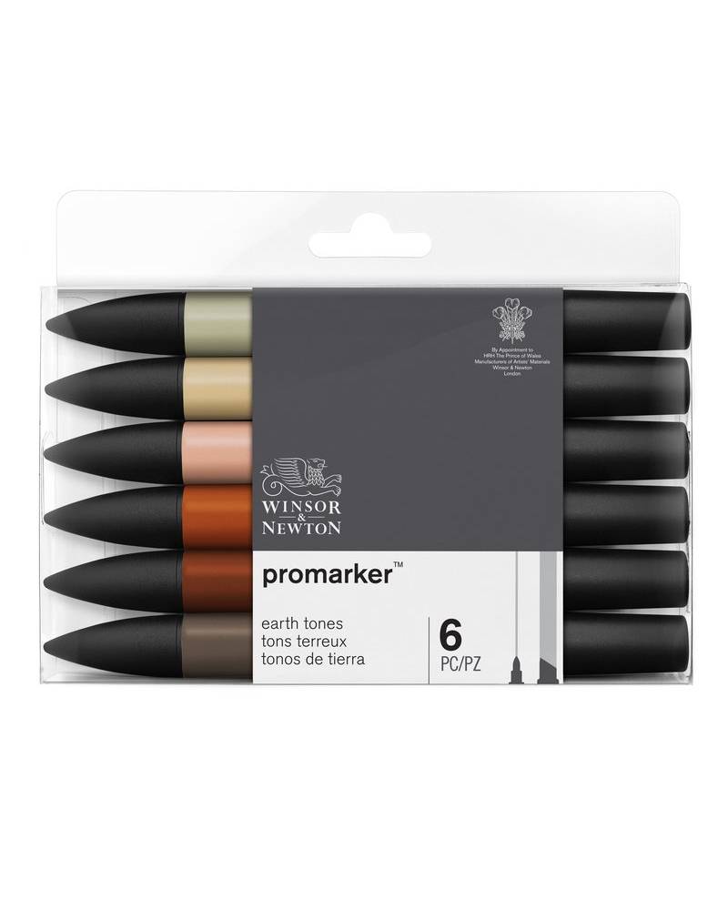 Set 6 Pennarelli Promarker Winsor & Newton – Toni Terra - 1