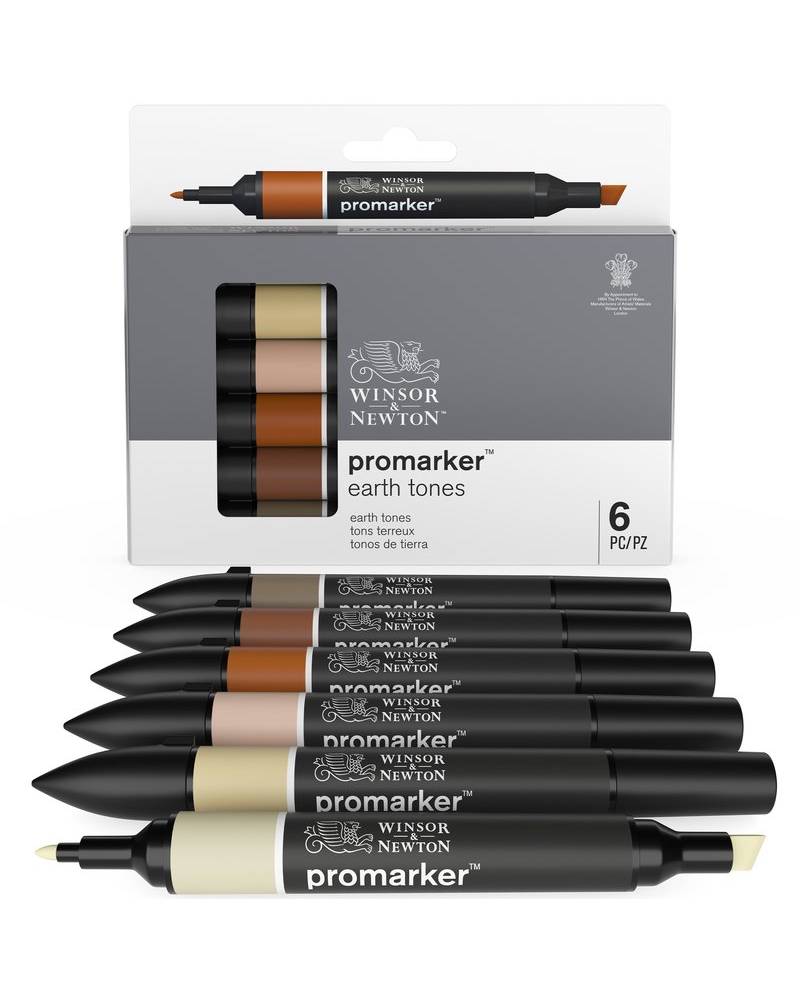 Set 6 Pennarelli Promarker Winsor & Newton – Toni Terra - 2