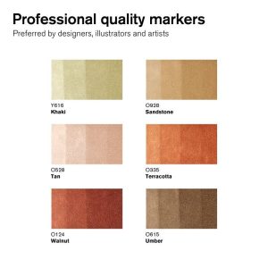 Set 6 Pennarelli Promarker Winsor & Newton – Toni Terra - 3