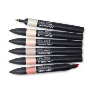 foto di Set 6 Pennarelli Promarker Winsor & Newton Colori, Toni Carne 1