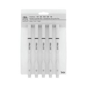 Set Pennarelli FineLiner Winsor & Newton – 5 Pennarelli Graduati NERI - 2