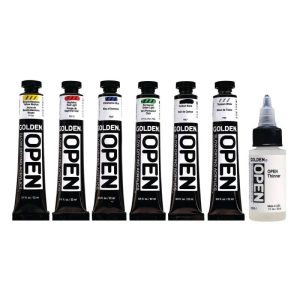 SET COLORI ACRILICI GOLDEN – OPEN Introductory Set 6 Tubetti + Diluente - 1