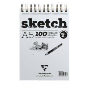 foto di Blocco di carta Sketch 90g Clairefontaine – fogli microperforati A5 - Avorio