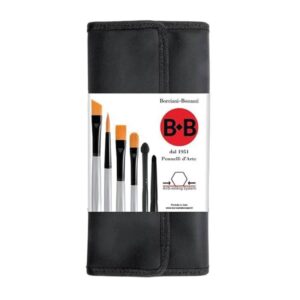 Portapennelli Nero + 12 Pennelli – Kit completo – Borciani e Bonazzi - 1