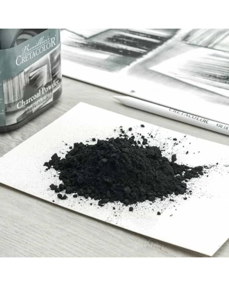 Cretacolor Carboncino in Polvere – Barattolo da 175g - 1