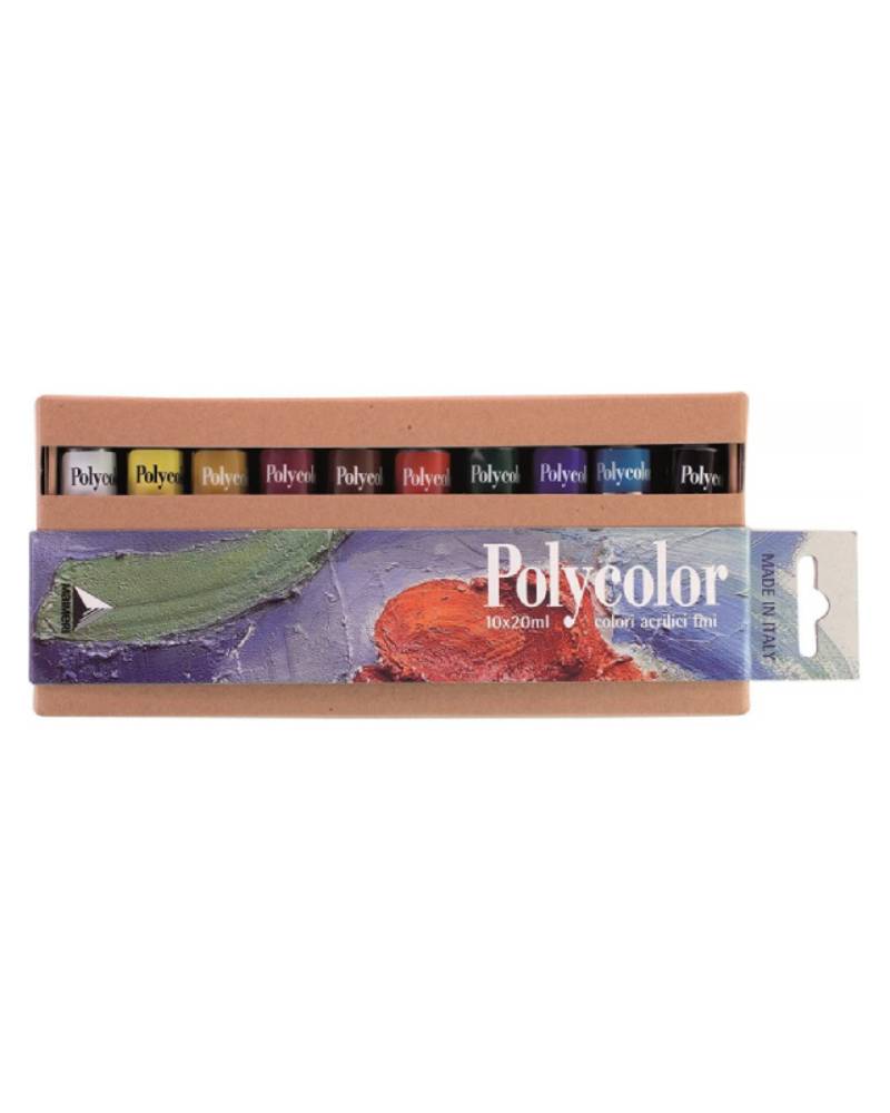 Foto di Colori acrilici vinilici Maimeri Polycolor – Set 10 tubetti da 20 ml