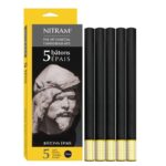 Scatola 5 Carboncini Tondi Morbidi Nitram 12 mm