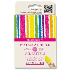FOTO DI Set Pastelli ad Olio Sennelier Fluorescenti – 6 Colori Luminosi