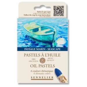 FOTO DI Set Pastelli ad Olio Sennelier – 6 Colori per Paesaggi Marini