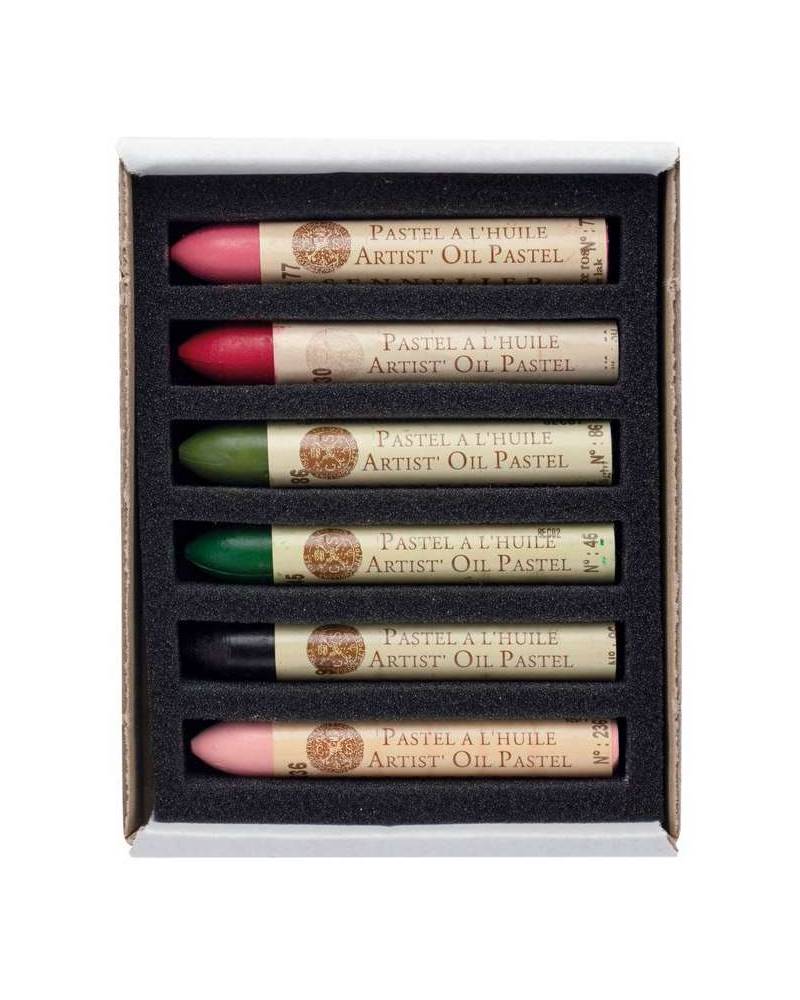 Set Pastelli ad Olio Sennelier – 6 colori floreali selezionati