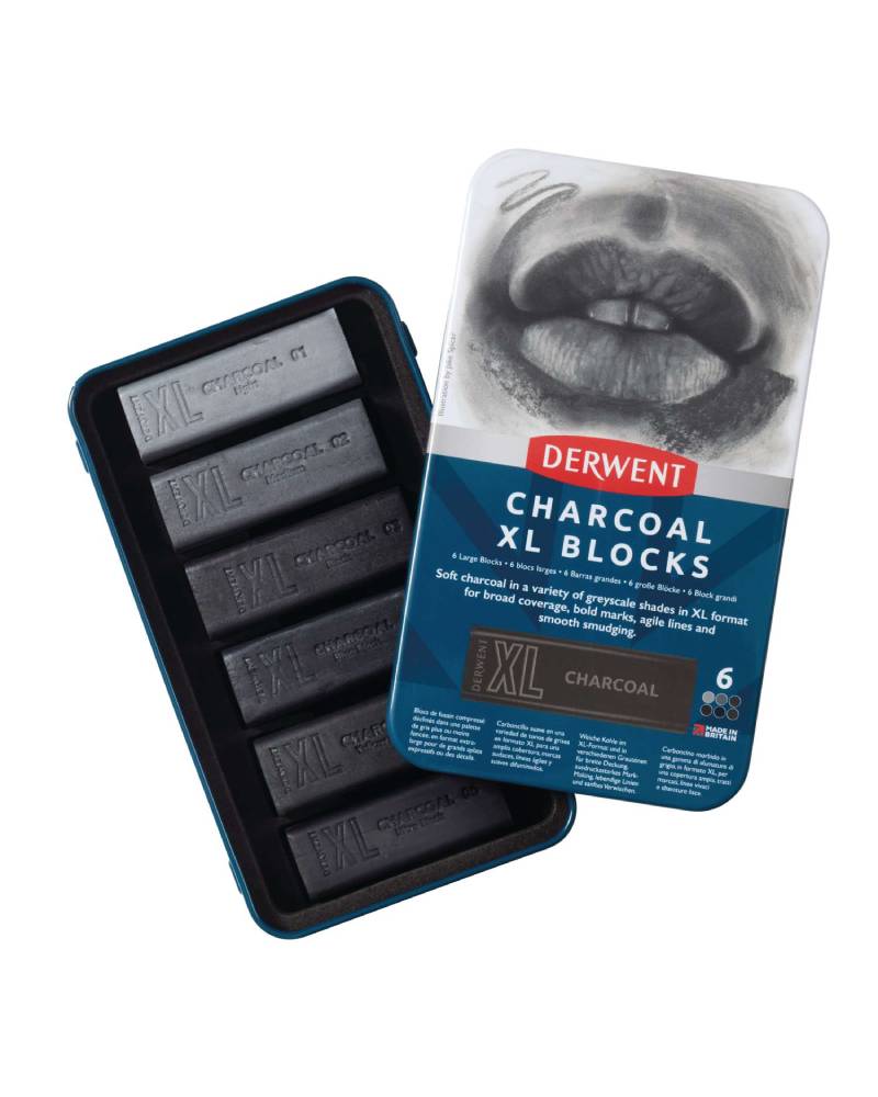 Set Charcoal XL Blocks acquerellabili – Carboncini grandi Derwent - 1