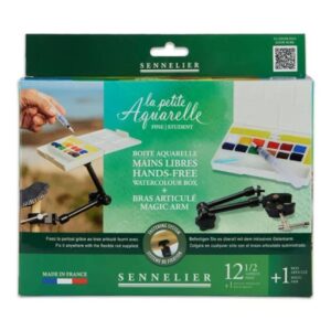 FOTO DI Set Acquerelli Sennelier – La Petit Aquarelle 12 mezzi godet con braccio snodabile