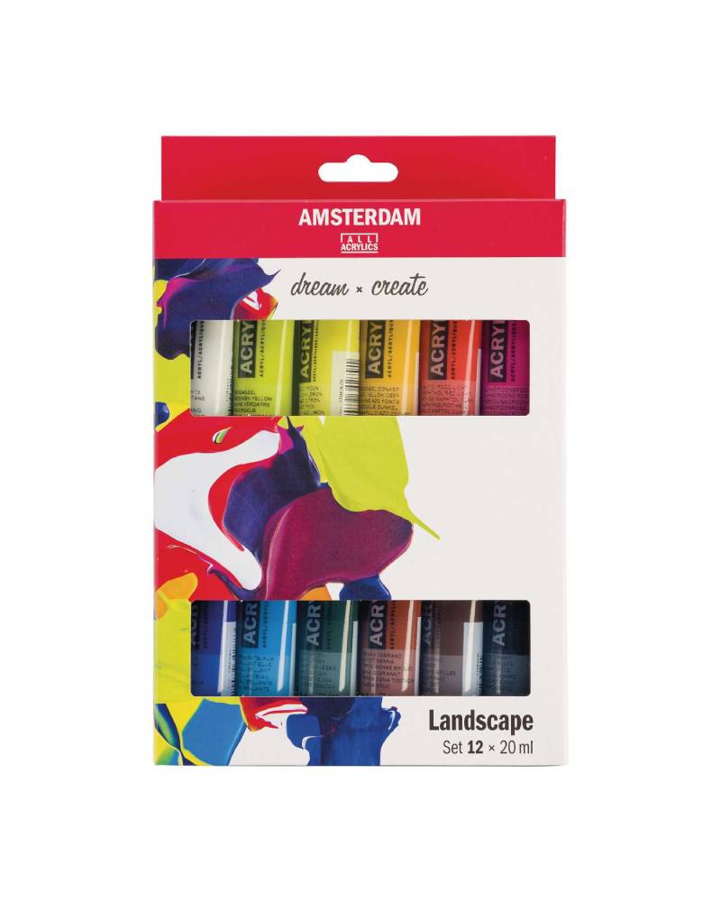 Set Colori Acrilici Amsterdam – 12 Tubi da 20 ml Paesaggi Urbani - 1