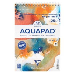 Blocco di carta Clairefontaine Aquapad spiralato – carta per acquerello in cellulosa grana fine 300 g/m² - 8