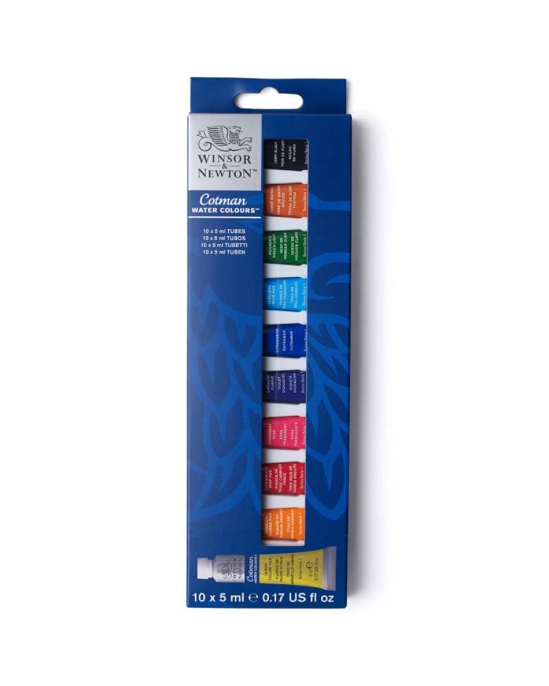 Cotman Watercolour Winsor & Newton – Set 10 x 5 ml - 1