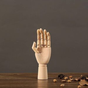 Mano snodabile in legno per disegno artistico – Mano Destra Uomo 30 cm - 1