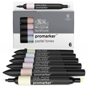 Set 6 Pennarelli Promarker Winsor & Newton Tonalità Pastello - 1