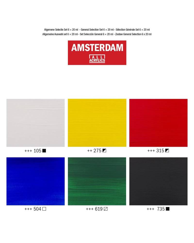 Acrilico Amsterdam Set Ritratti – 6 x 20 ml – AMSTERDAM - 4